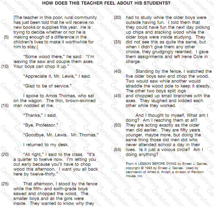 GED-Reading Question 32