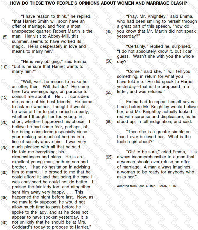 GED-Reading Question 61