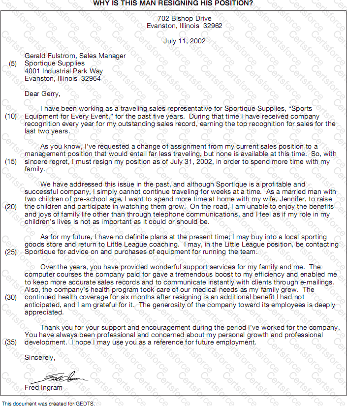 GED-Reading Question 35