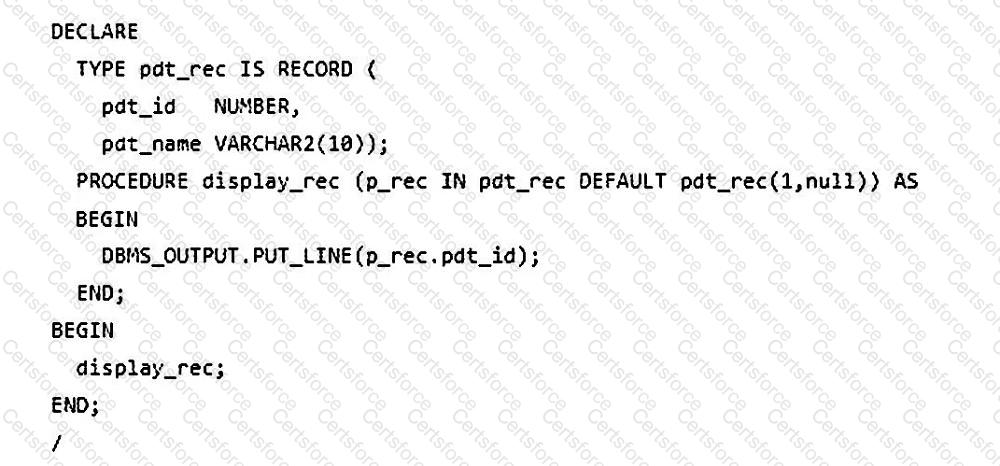 1z0-149 Question 1 Option 1